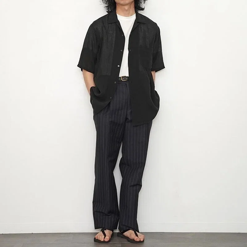 夏場に着たいドSリネンシャツ【MAATEE&SONS マーティーアンドサンズ 