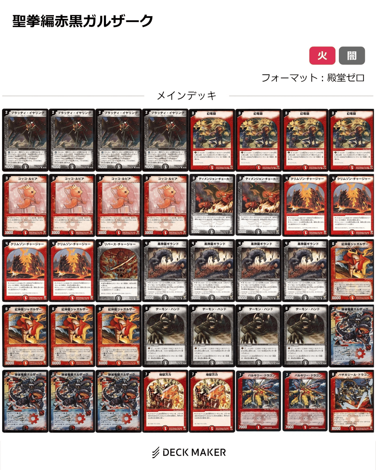 デュエルマスターズ クラシックデッキ【旧枠統一】No.136 メイデンビート デュエルマスターズ クラシックデッキ旧枠統一No.291 シズカ