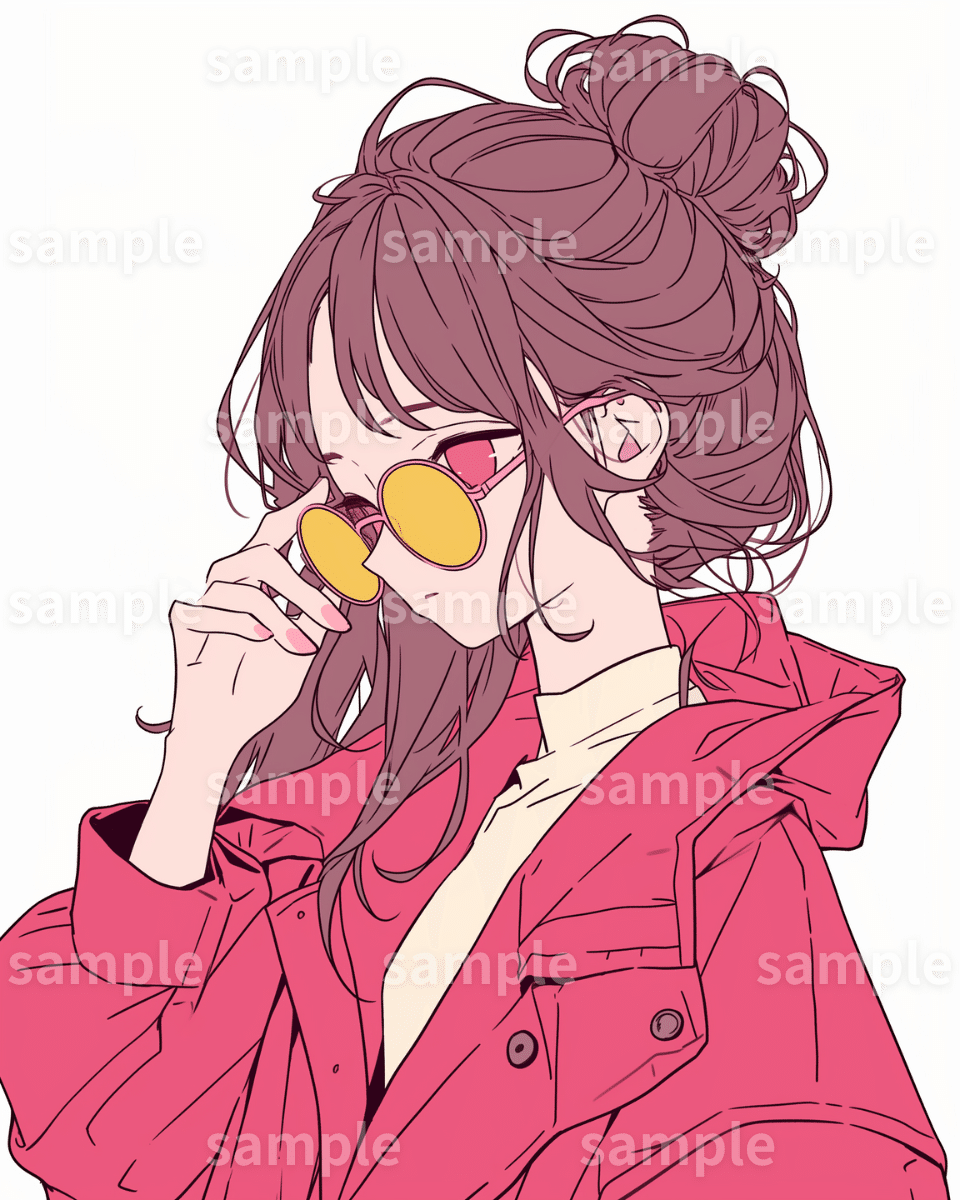 イラスト原画 「サングラスの娘」 イラスト原画 「サングラスの娘」 NinaAI（になあい） on X: