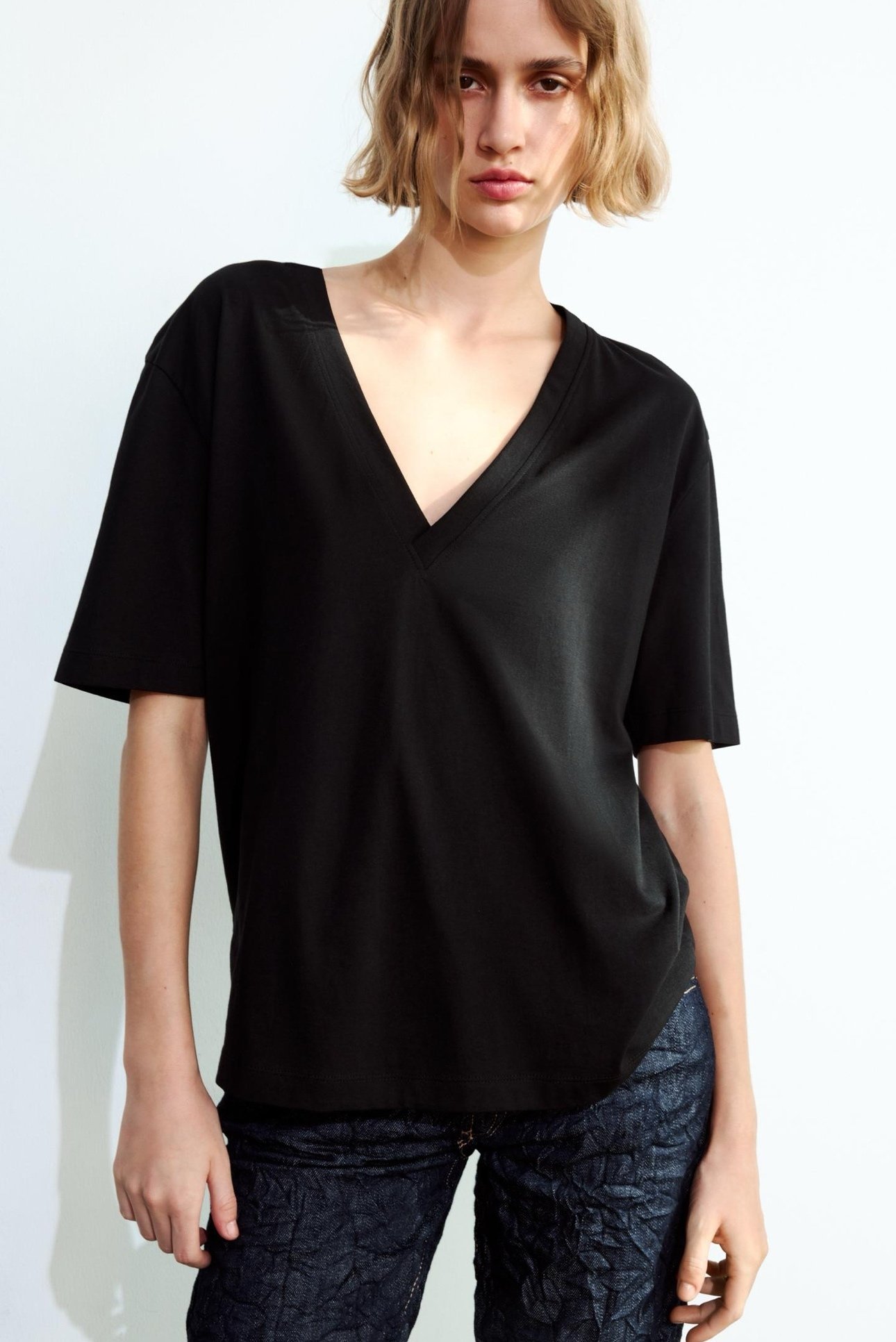 スペイン発送 ZARA マキシボボネックTシャツ 上品カジュアル ストライプポロネックTシャツ - ストライプ | ZARA Japan / 日本