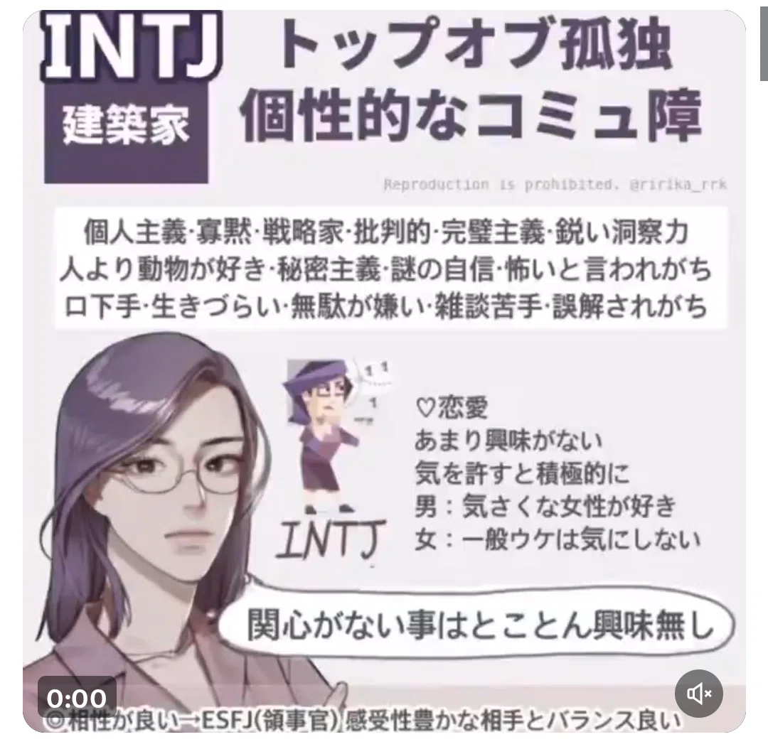 INTJ-Tという稀。16パーソナリティの話。|ゆきんこ