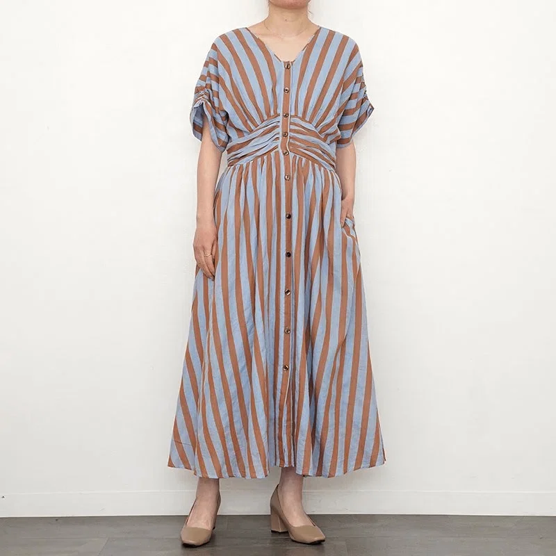 初夏からのおすすめワンピース【ne Quittez pas】COTTON VOILE WAIST
