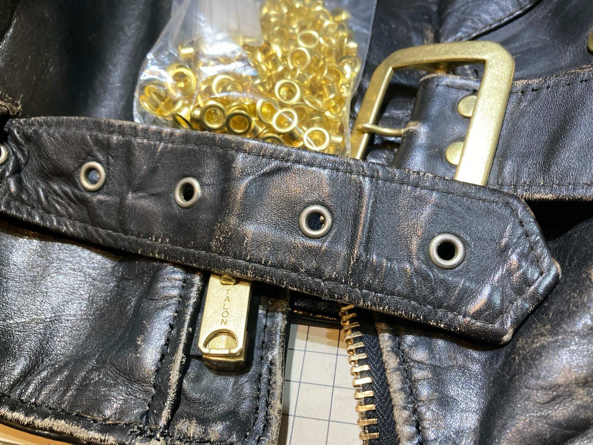 schott ライダース　ヴィンテージ　70s 八角バックル 7500f3cbad9d8c6b8428ba21b2304d