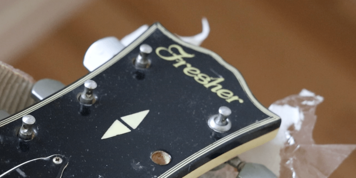 Fresher レスポールタイプのレストアとモディフィケーション 1 Fresher レスポールタイプのレストアとモディフィケーション 1