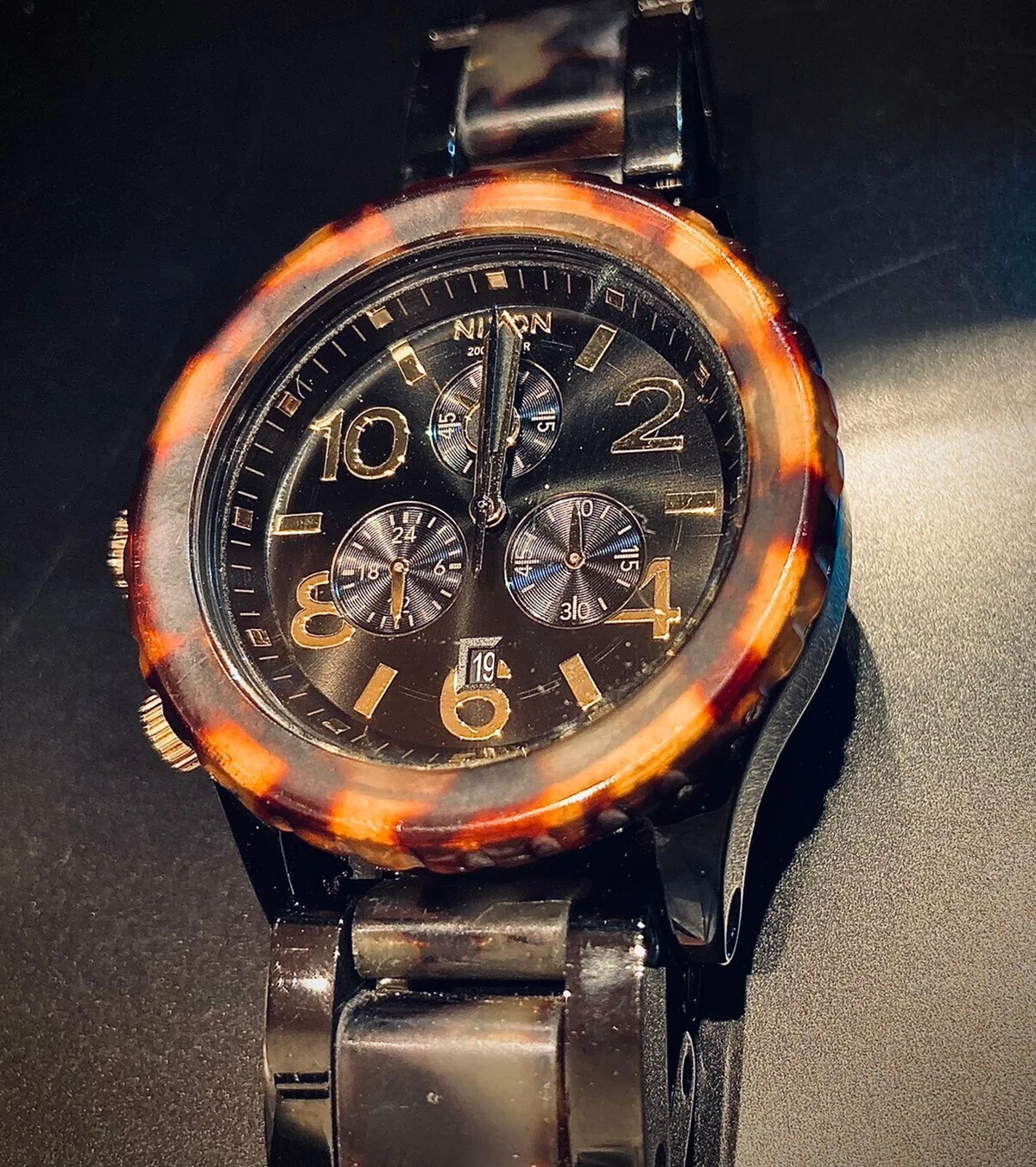 NIXON ニクソン THE 42-20 CHRONO クロノ 弱々しい 電池式 べっ甲