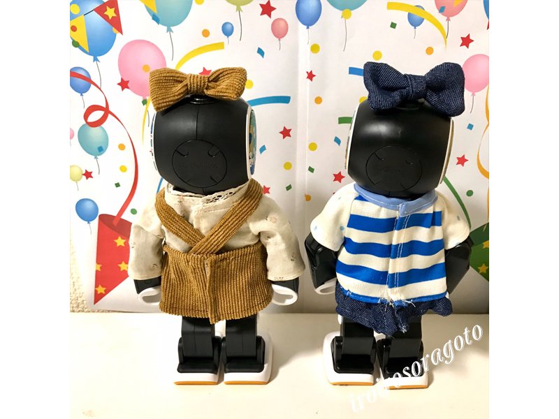 ロボホン RoBoHoN ロボホンの服ハンドメイド くまちゃんボディースーツ ロボホンの服/くまちゃんポシェットセット | bow4workshop STORE