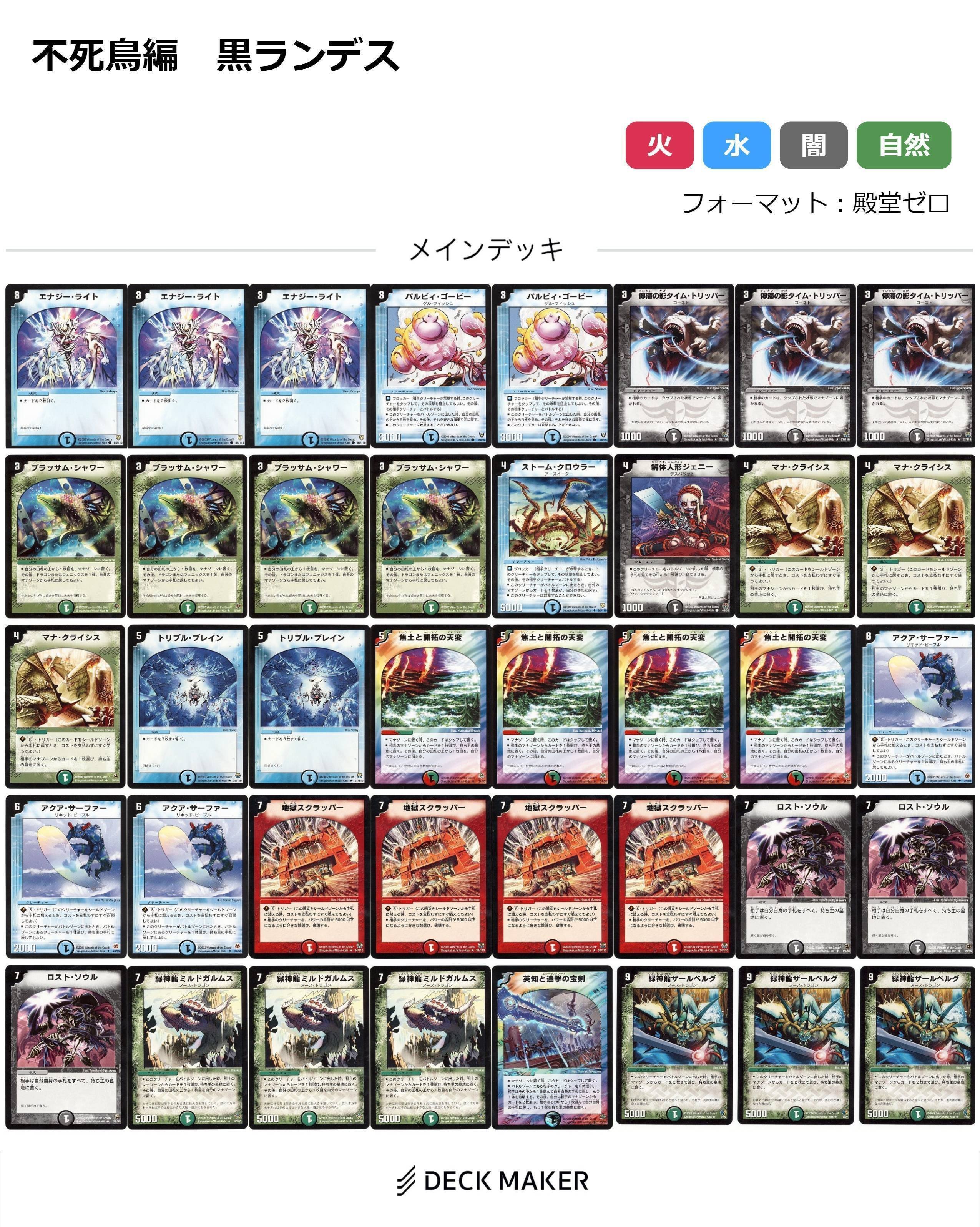 不死鳥編・デッキまとめ『旧枠総合殿堂ルール』｜しきいのあかざわ
