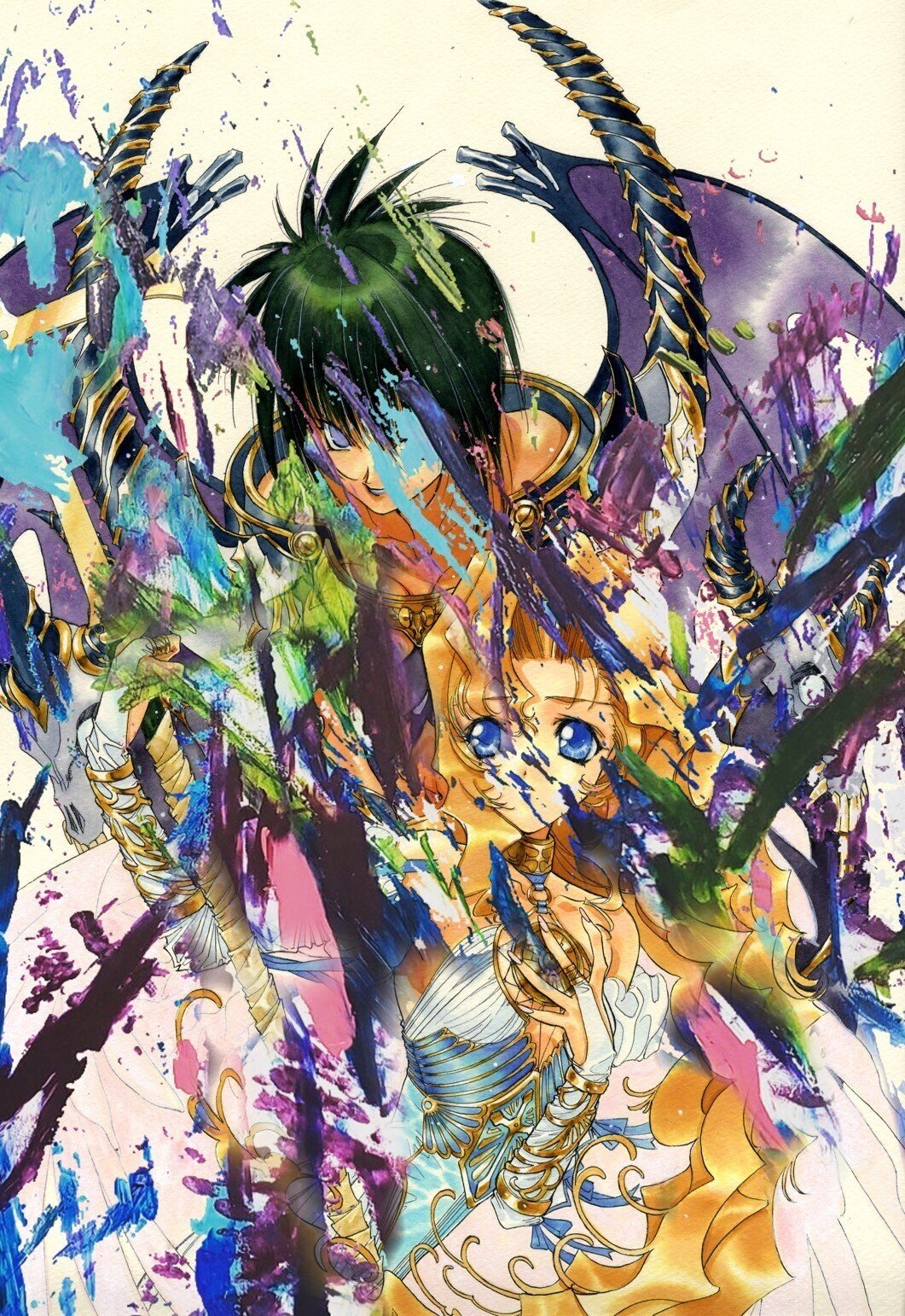 版画　『２人の巫女』七瀬葵 七瀬葵版画デビュー展 全イラストリスト～(＝^ω^＝) | 「SEVENTH