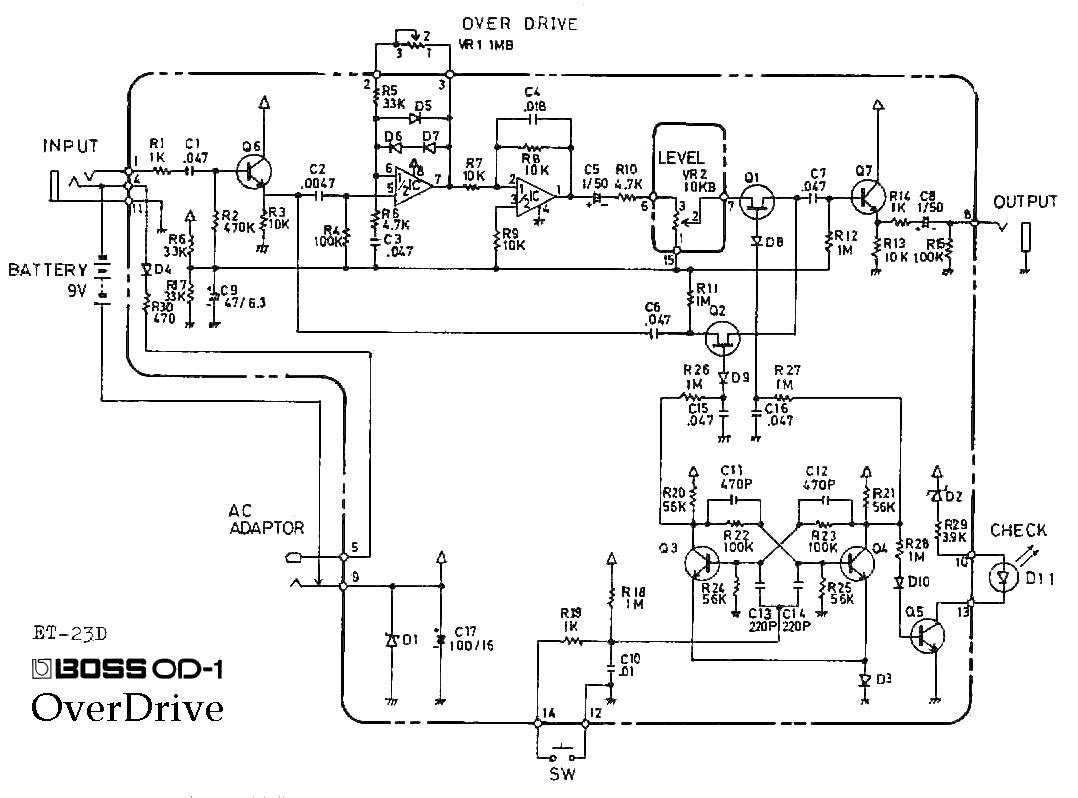 BOSS OD-1クローン 超超駆動壱 ギター