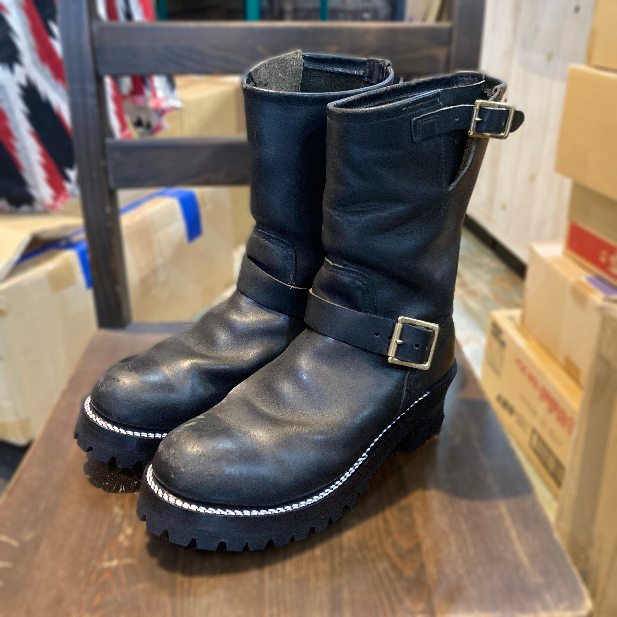 ☆BACKBONE☆ブーツ BACKBONE バックボーンロガーブーツ黒41編み上げ