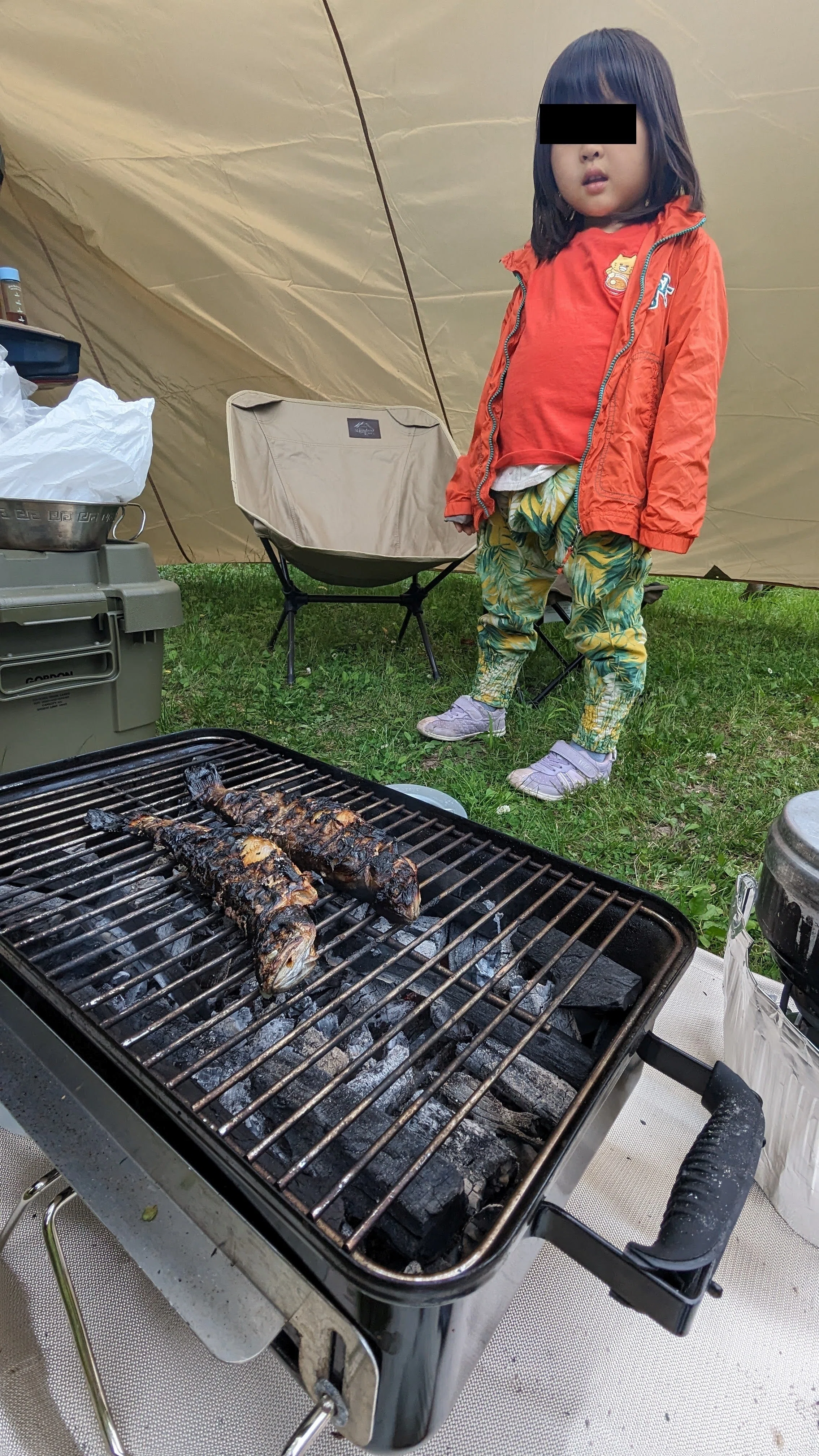 weber ゴーエニのバーベキューコンロに温度計をつけよう｜106