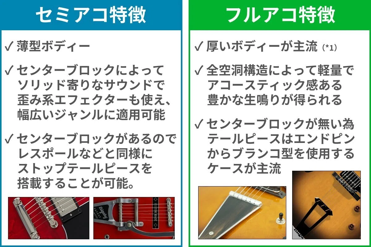 弦楽器、ギター 薄型フルアコ（セミアコ並みの薄さ）ケース付き