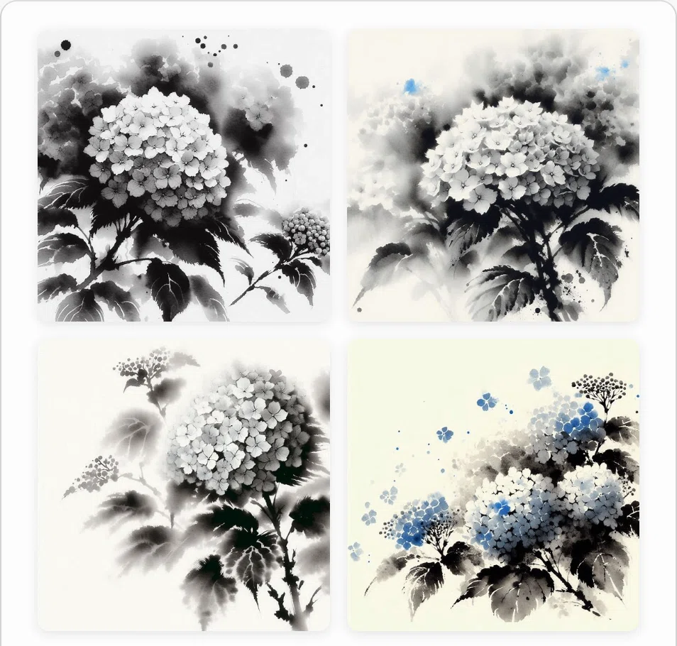 マイクロソフトのCopilotに紫陽花を描かせてみました｜還暦めがねじぃ