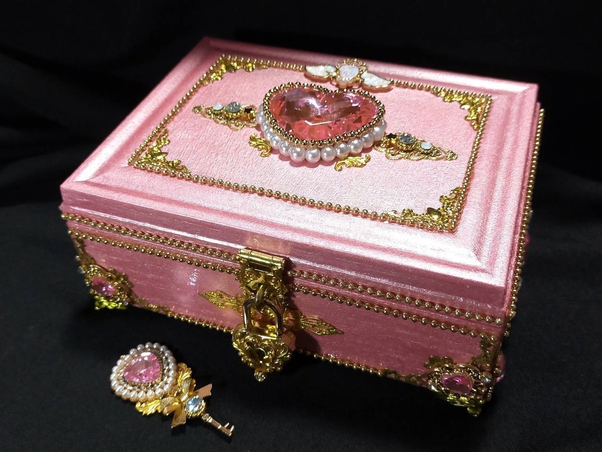 100均木箱で夢の宝石箱作った制作記録｜すえ 