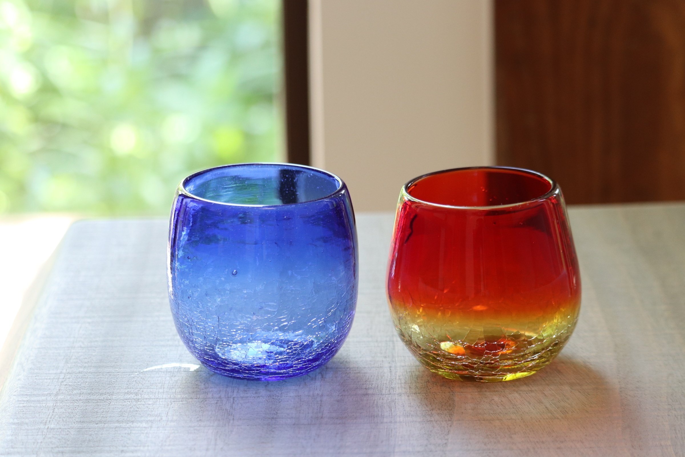 気泡のあるグラス 昭和レトロ 古道具 アンティーク 琉球ガラス？ 週末