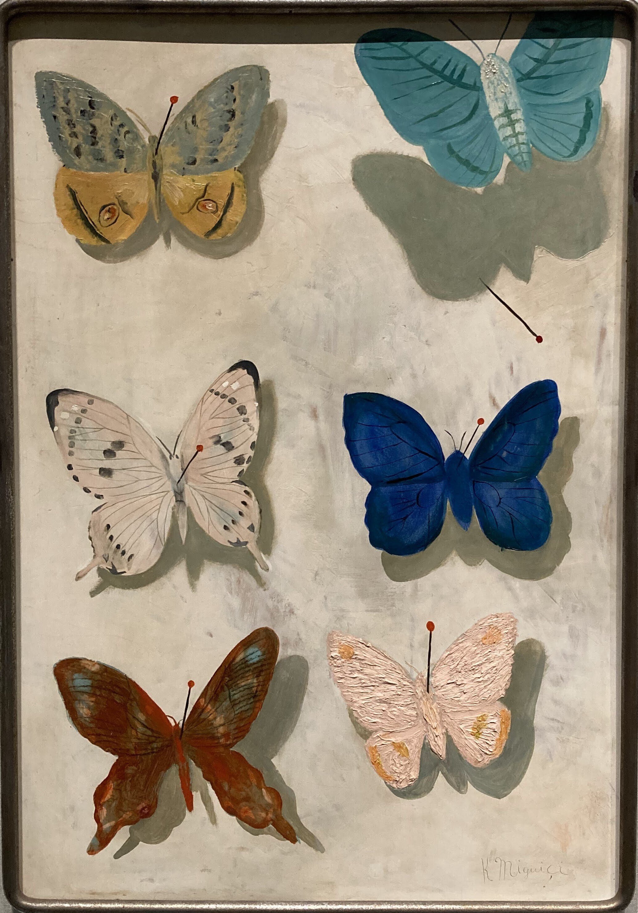 三岸好太郎、【海洋を渡る蝶】、新品高級額 額装付、年代物・希少画集画