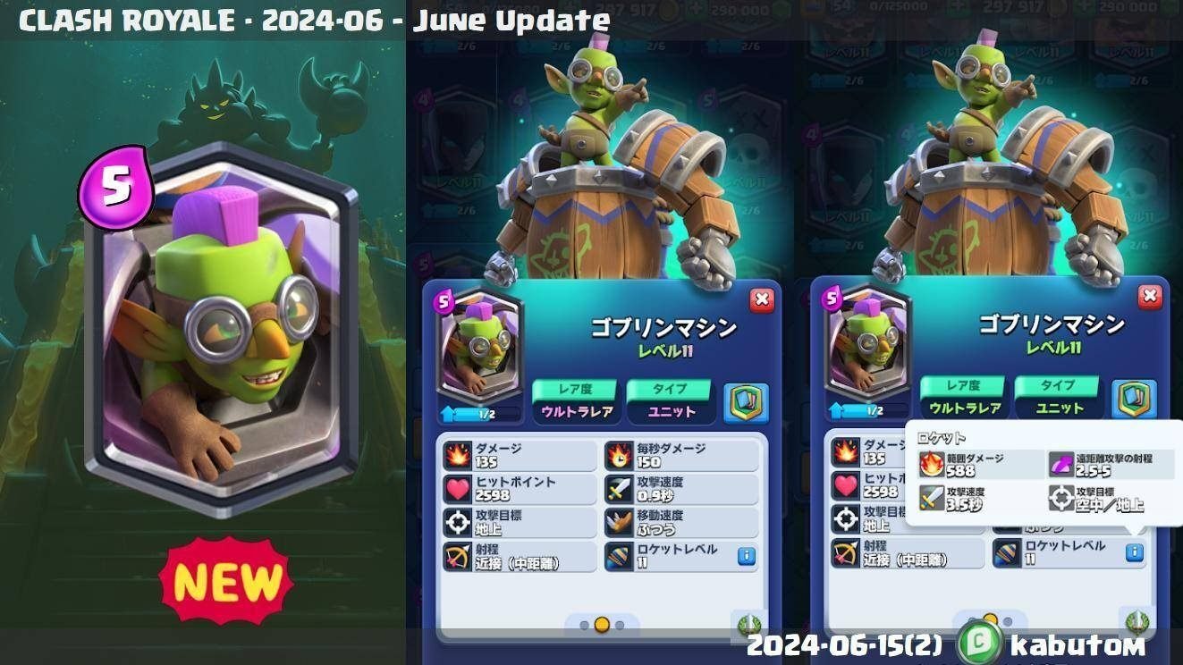 クラロワ | 新カード情報解禁。「ゴブリンマシン」はロケットの移動