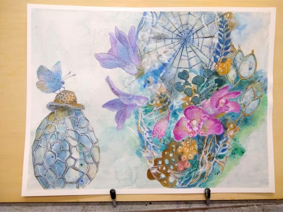 加筆修正しようとしてダメにしてしまった絵と、ダメ元が功を奏して