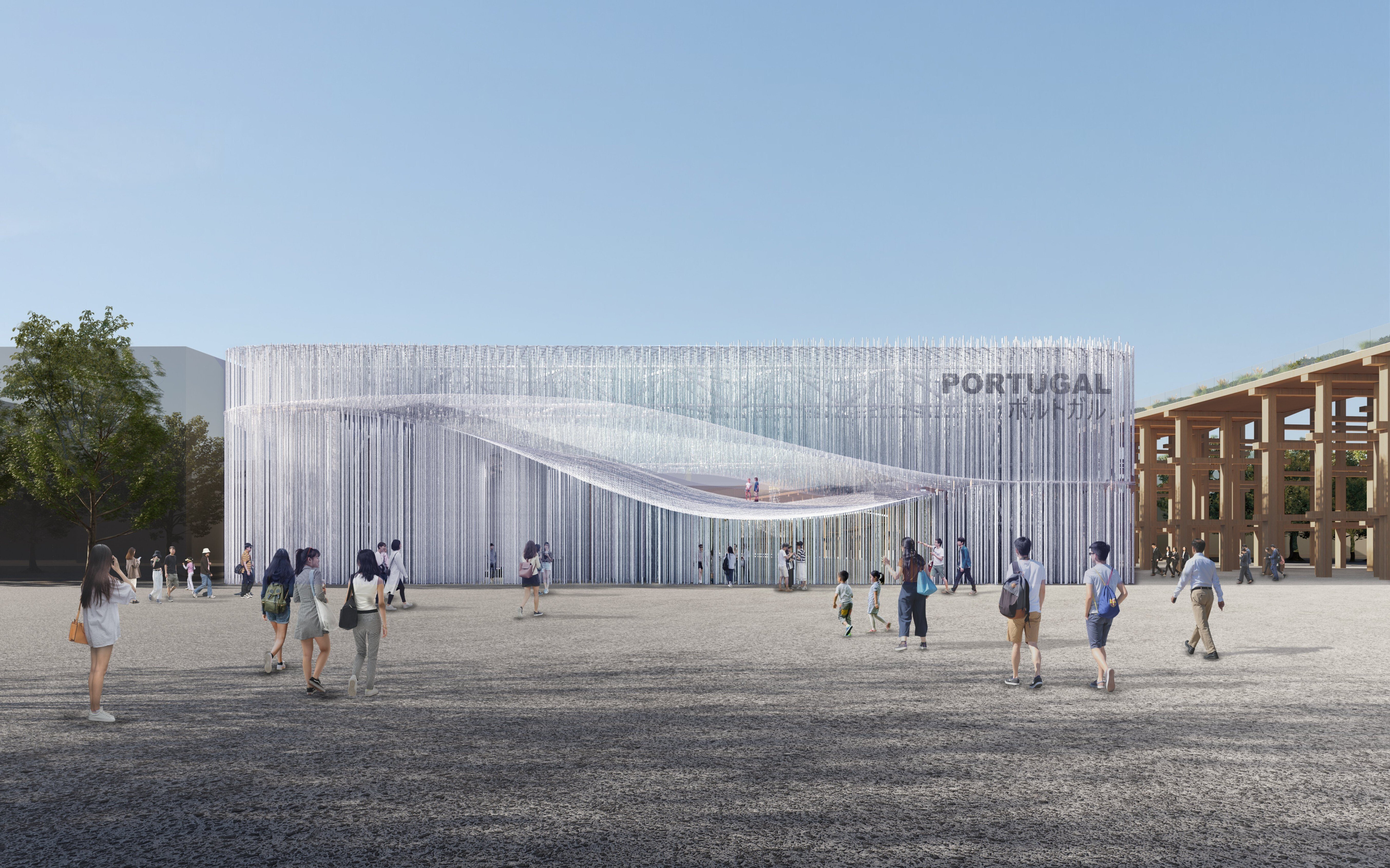 ダイナミックな大海を表現～ポルトガルパビリオン～（隈研吾さん事務所