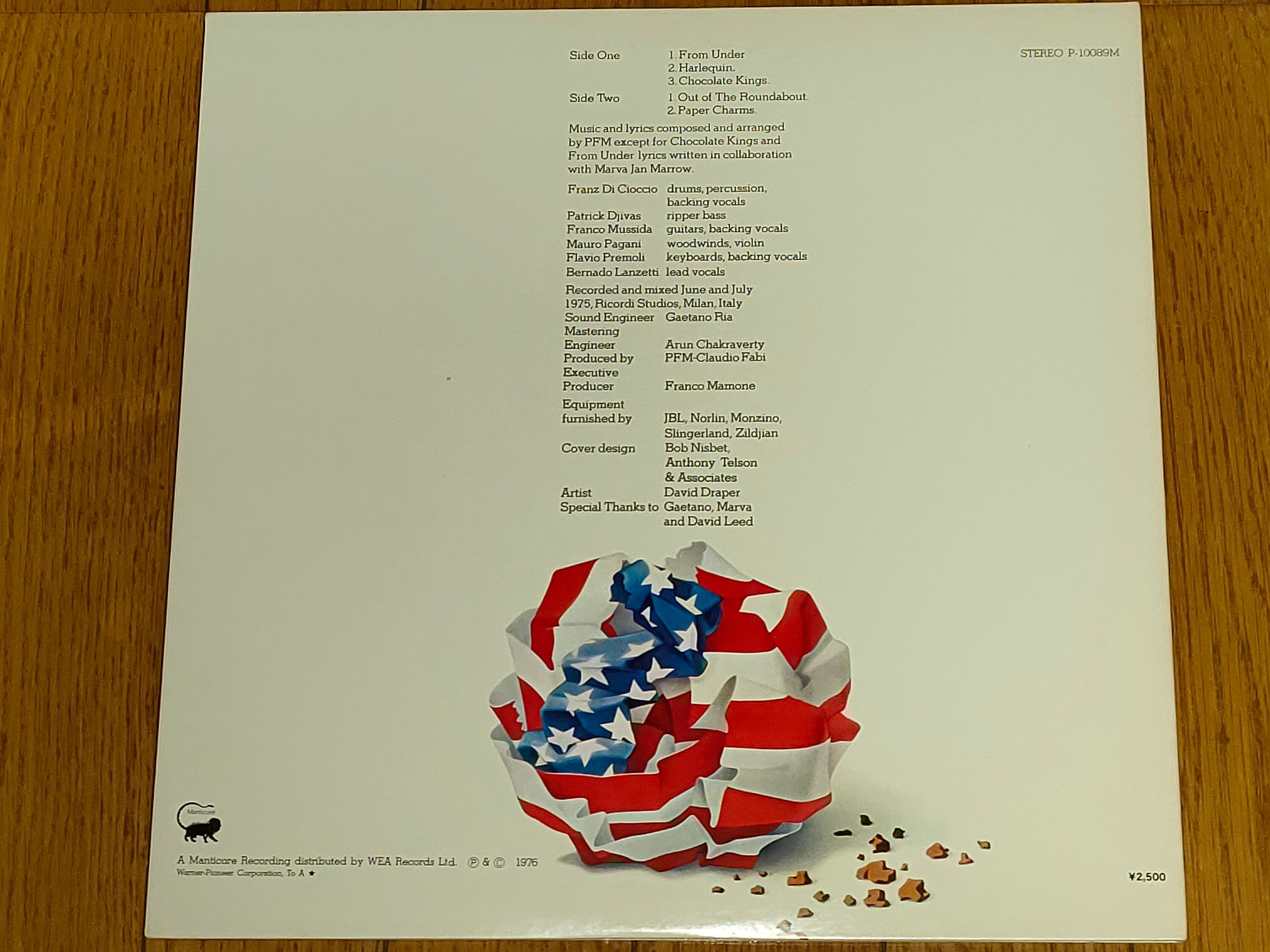 イタリアンプログレ　PFM 紙ジャケCD7枚セット 即決送料無料 イタリアプログレ PFM Premiata Forneria Marconi PER UN