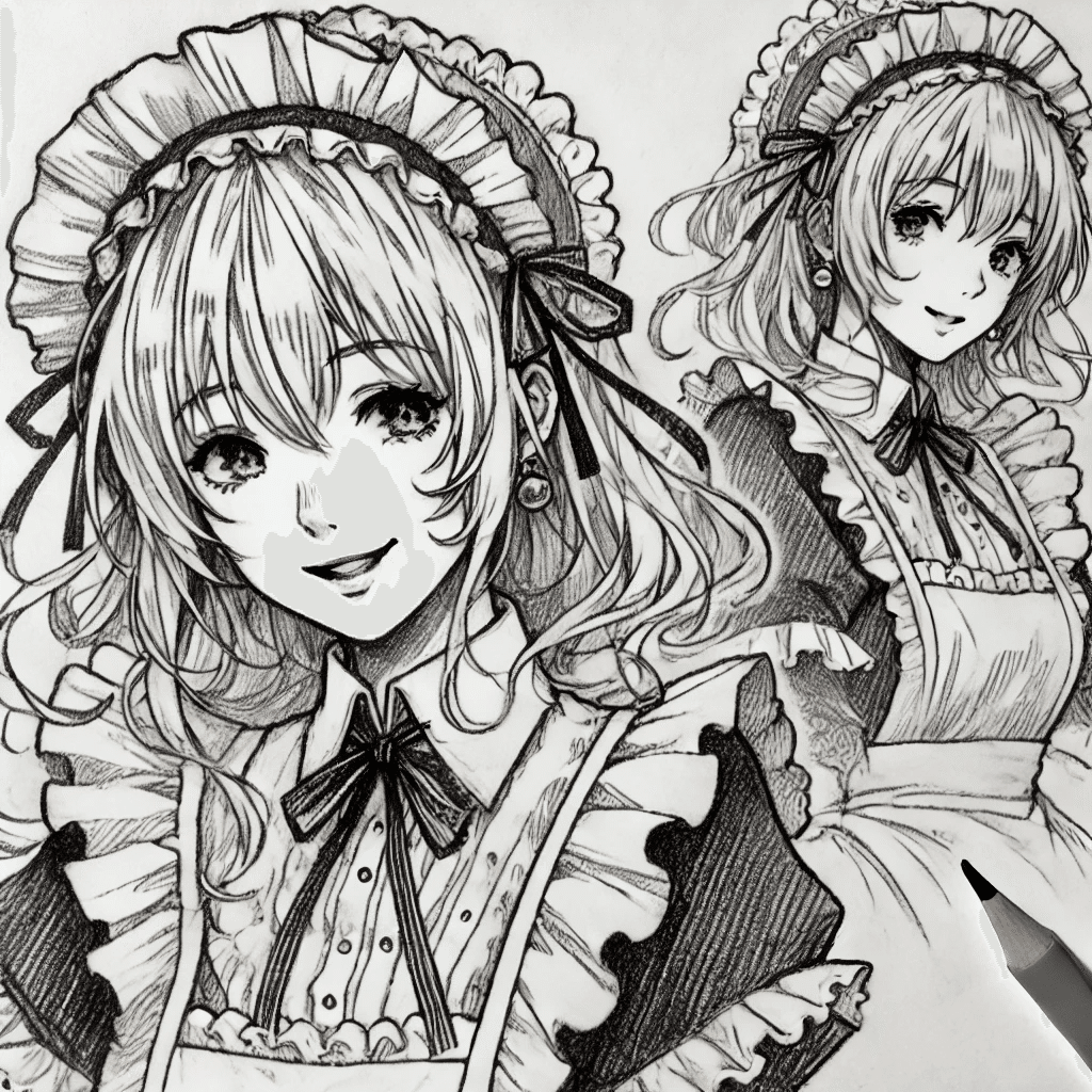 画像生成AIで「白い紙に鉛筆画」の実験をしましょう｜yoshino