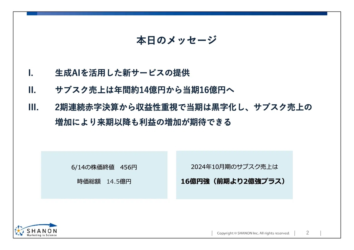 書き起こし]シャノン(3976)IRセミナー・質疑応答 2024.6.15開催｜Kabu 