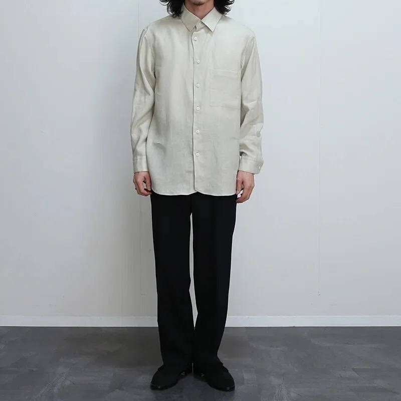 夏に着たくなるリネンシャツ【Gorsch the merry coachman】Collar 