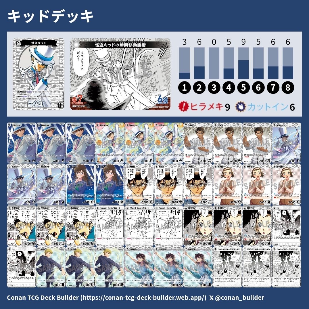 名探偵コナン　白　怪盗キッド　デッキ 名探偵コナン カードゲーム スタートデッキ 白 怪盗キッド