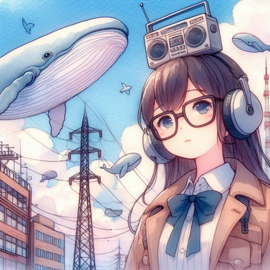 水彩風カットのメイキング｜青猫