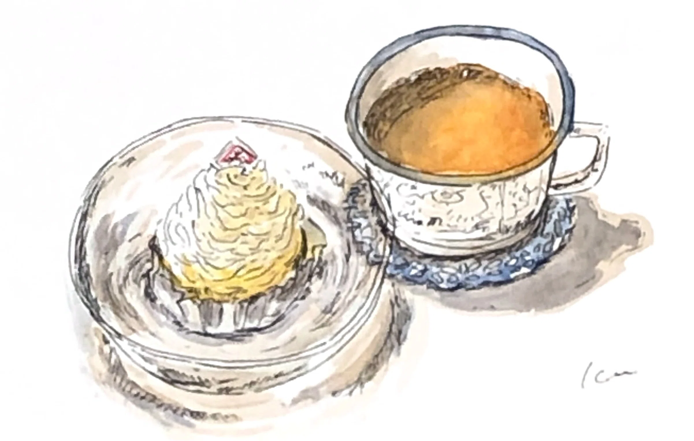 妹のお家で食べた『おうちごはん』を描いてみた。【水彩画】｜Kee