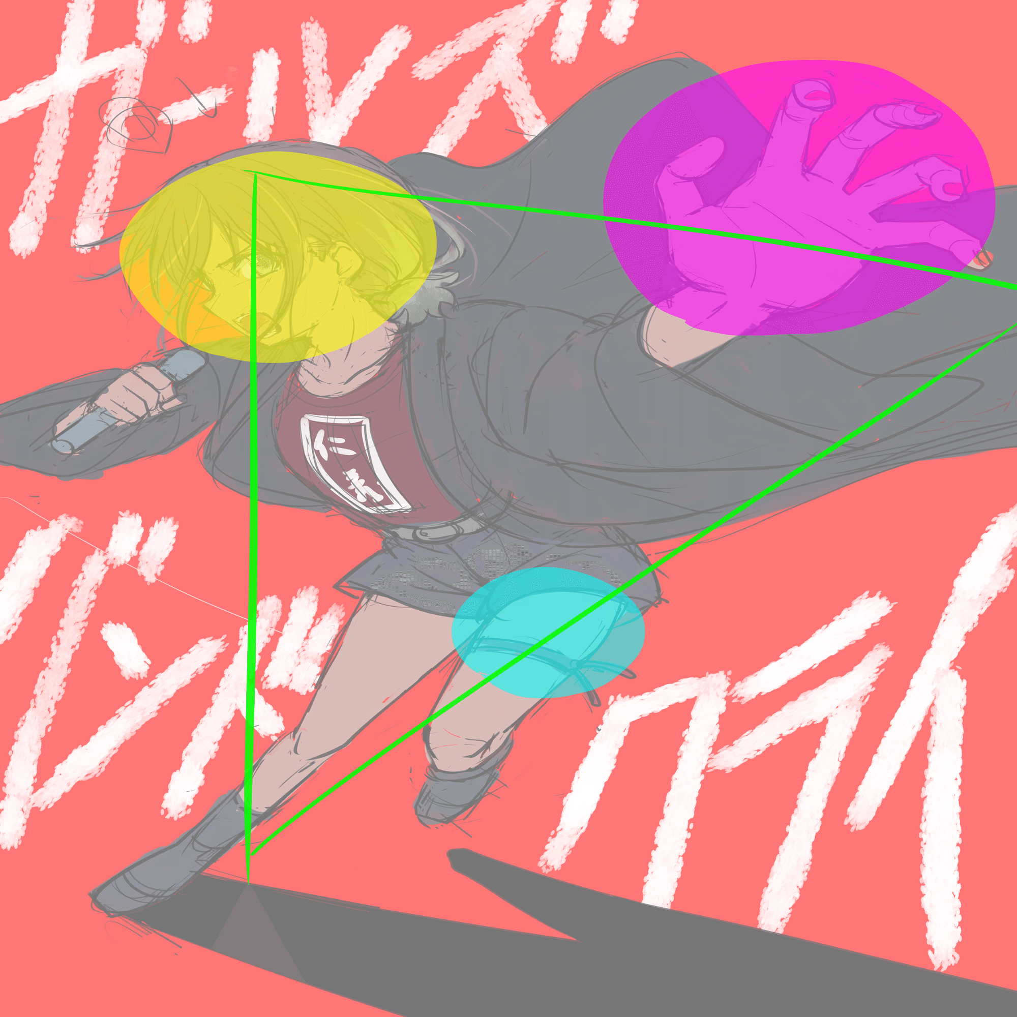 ◆フルムーンとしっぽ◆手描きイラスト 手描きイラストは楽しいぞ！〜noteってもしかして手描きの人、絶滅危惧