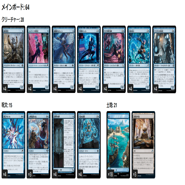 MTGスタンダードデッキパーツ 青白アーティファクトコントロール