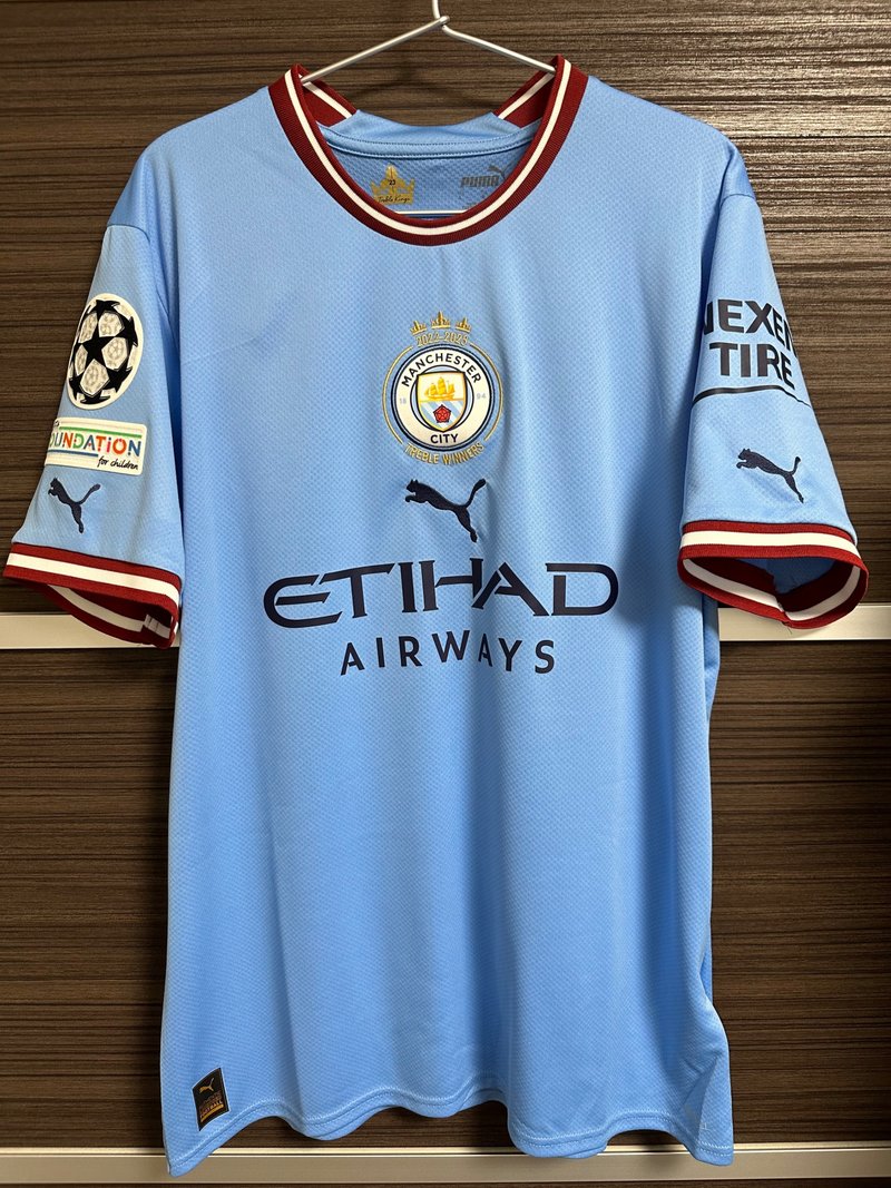 【8】22-23 Manchester City Treble Winners Commemorative Jersey #17 Kevin ...