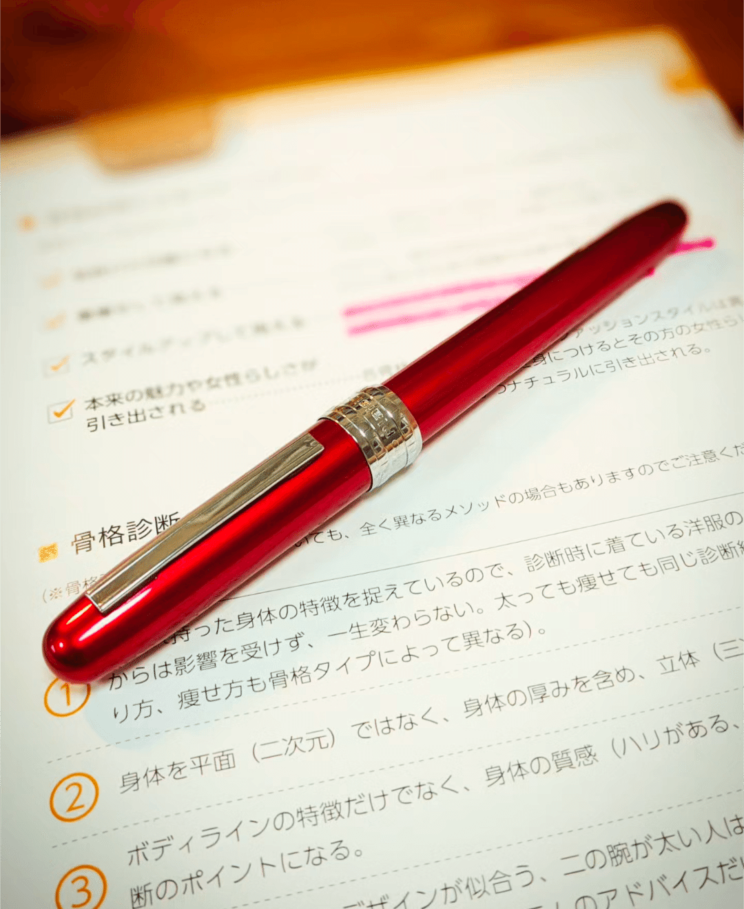 高級な蛍光ペン(赤)