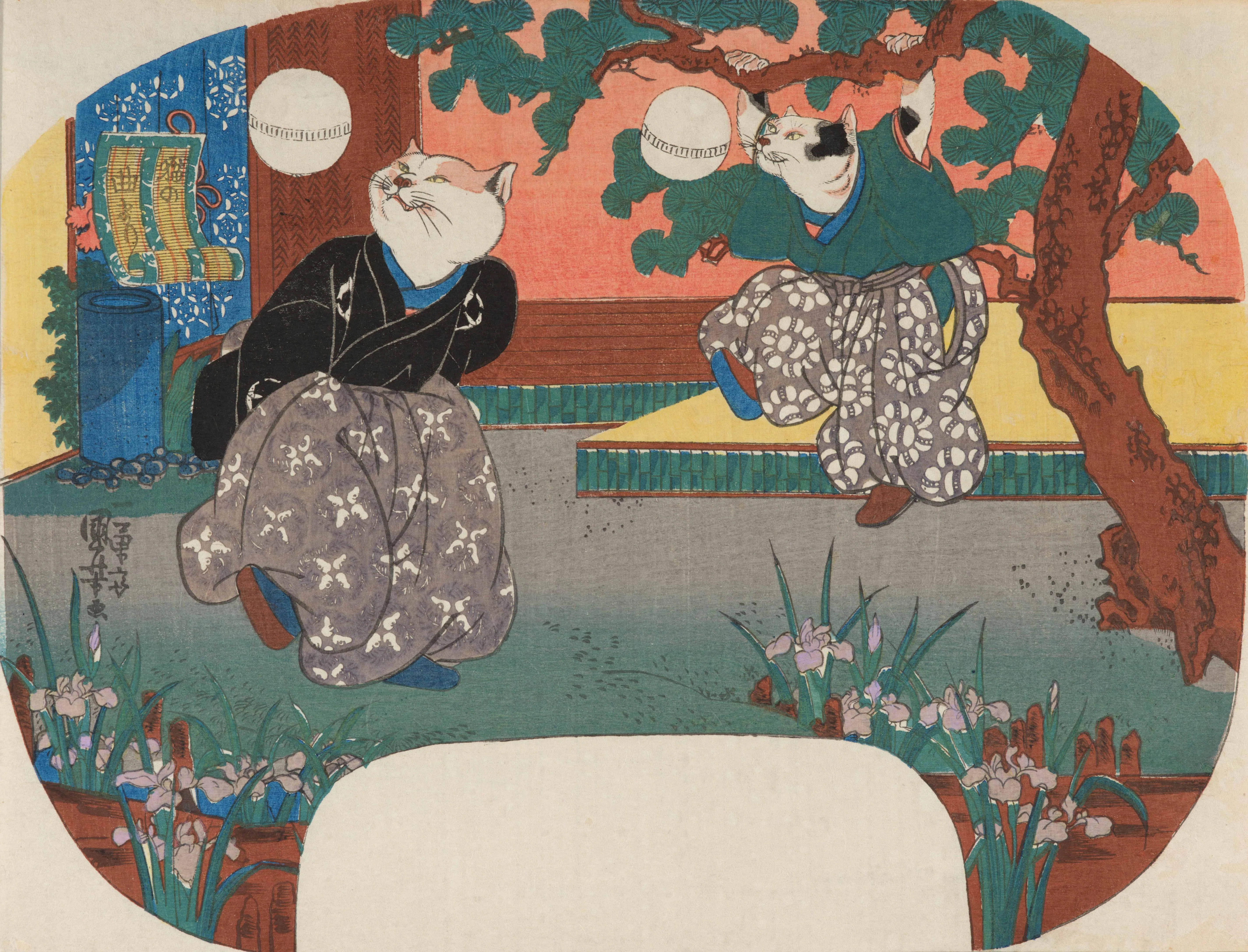 国芳の団扇絵・猫と歌舞伎とチャキチャキ娘｜学芸員さんに訊く、江戸の