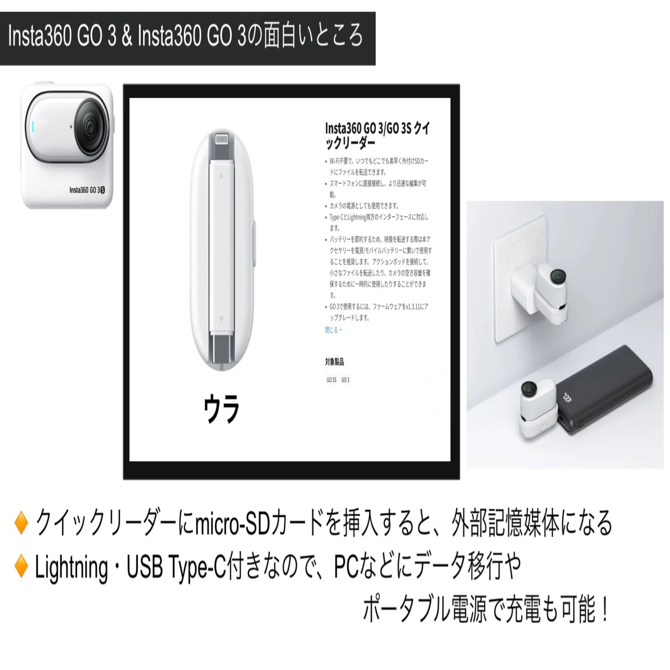 Insta360 GO 3S・GO 3について改めて感じたこと〜クリックリーダー 