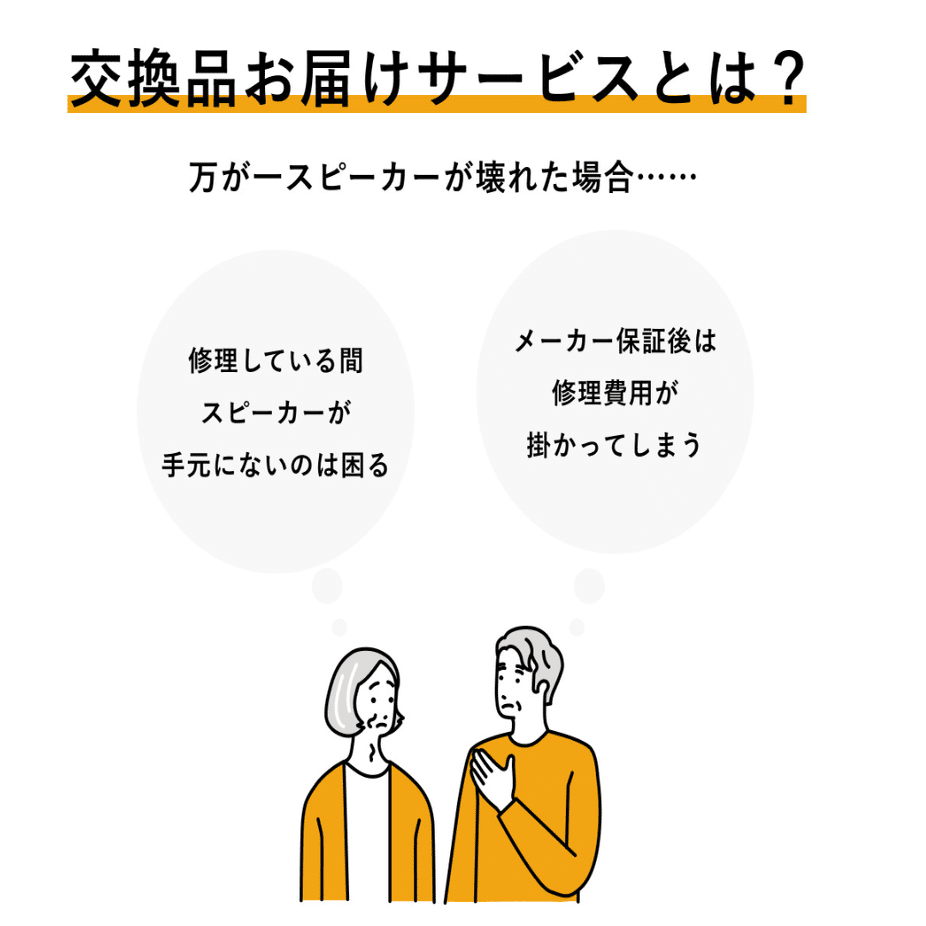 交換品お届けサービスとは？【徹底解説！ミライスピーカー使い方Q&A