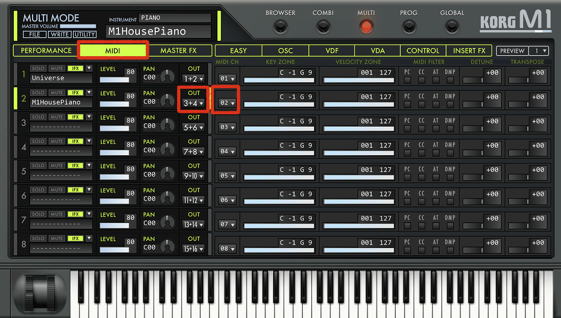 ReaperでKORG M1をマルチティンバー音源として使う｜戸塚こだま