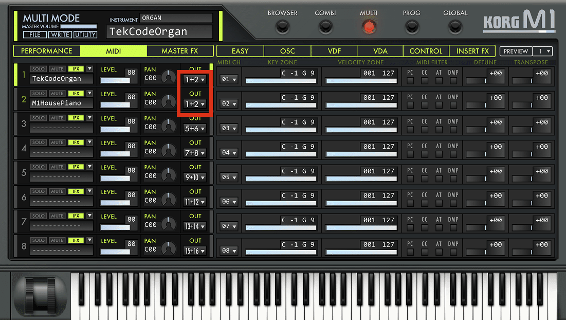 ReaperでKORG M1をマルチティンバー音源として使う|戸塚こだま ReaperでKORG M1をマルチティンバー音源として使う|戸塚こだま