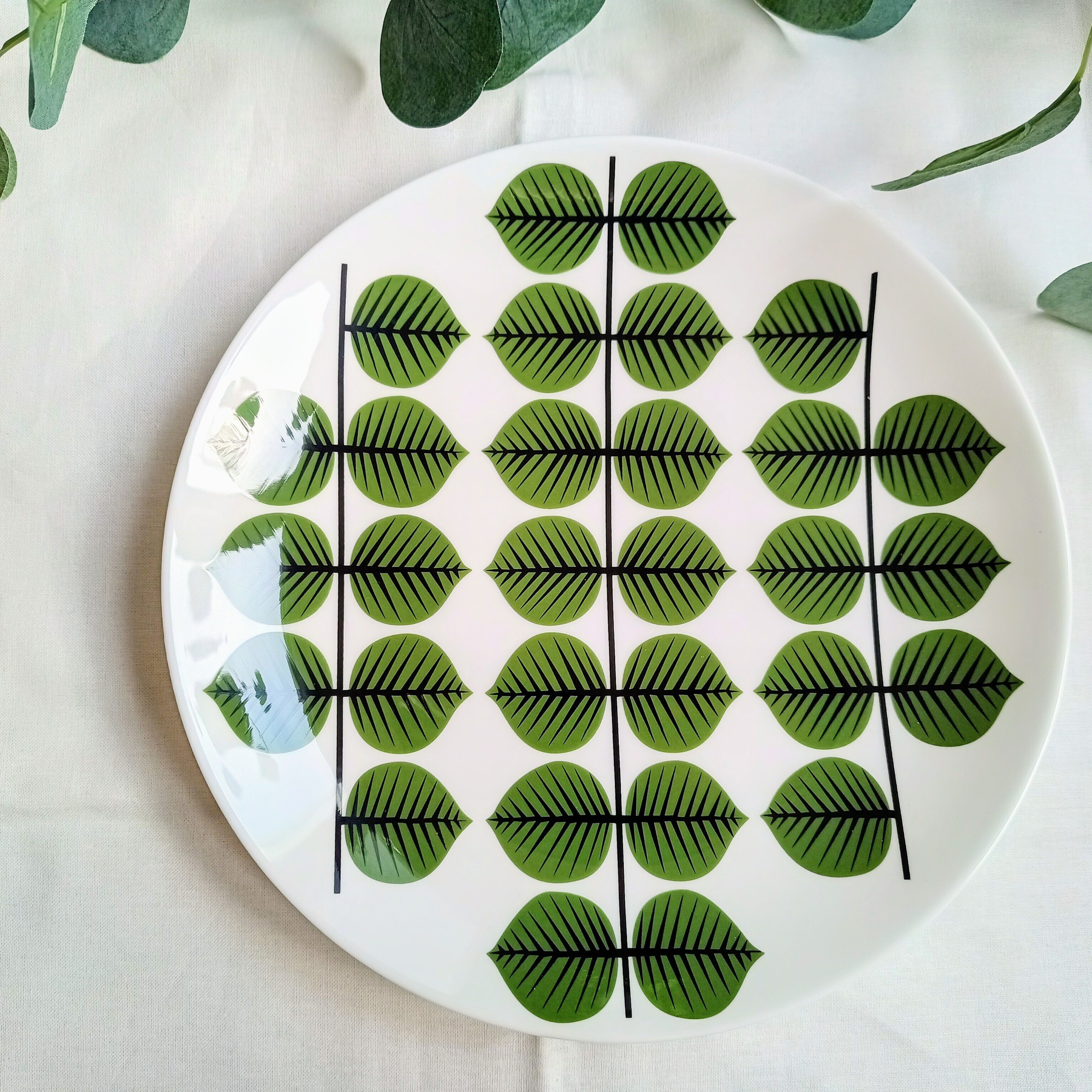 スウェーデン グスタフスベリ21.5cm北欧 プレート4枚・新品