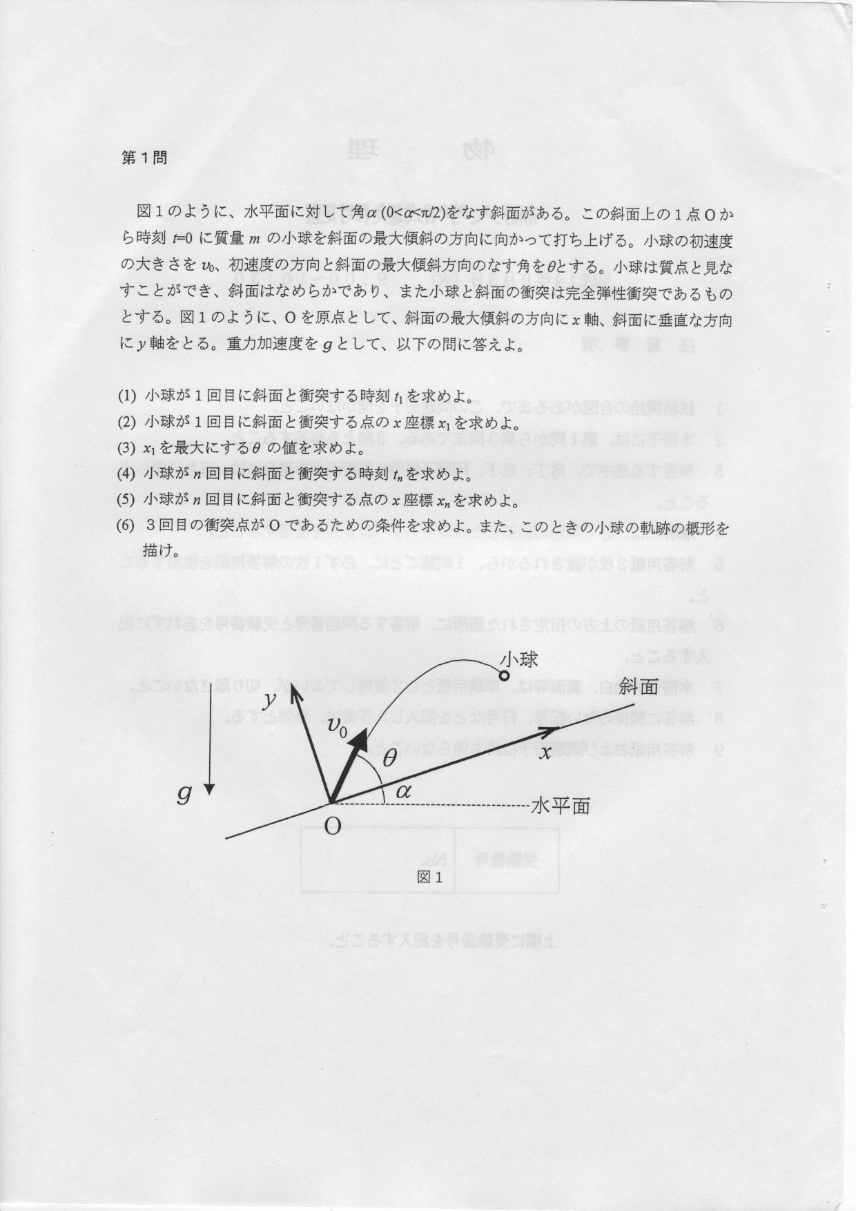 平成15年度東京大学工学部編入学試験問題【物理】2003年｜高専生応援メディア TCSSM