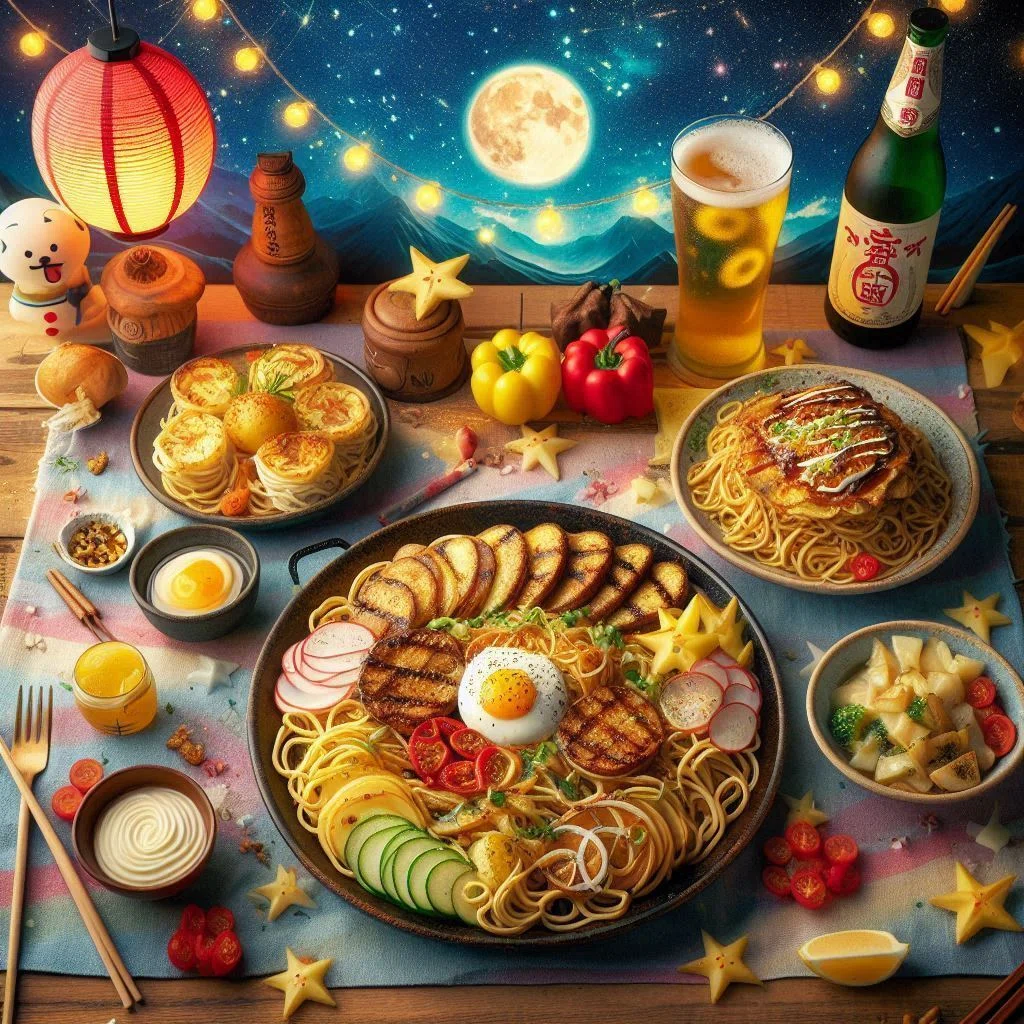 星空の下の味覚物語:夏祭りの屋台編Tales of Taste under the Stars: Summer Festival Food Stalls