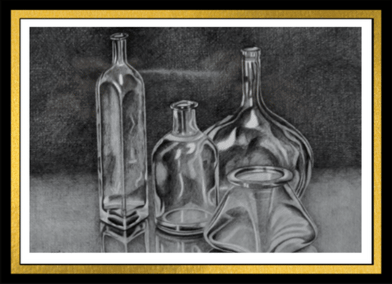 空きビンをモチーフにしたデッサンや鉛筆画の描き方とテクニック