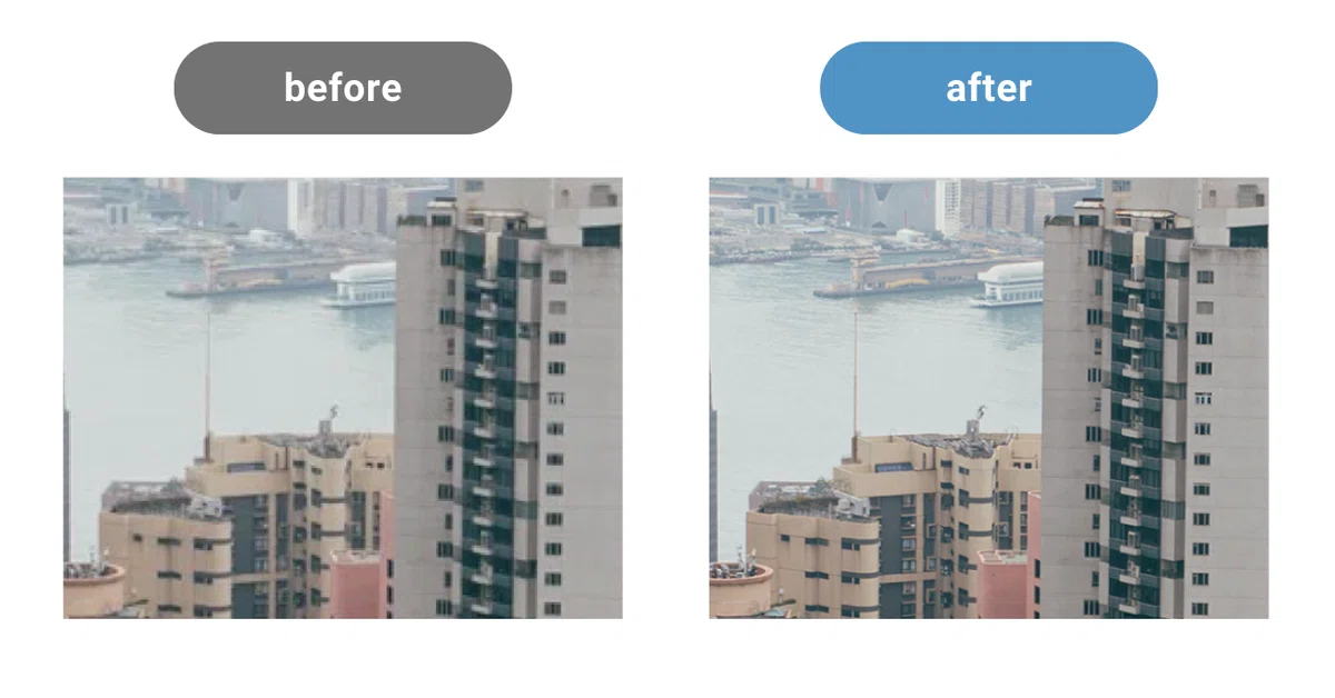 風景写真の比較画像
