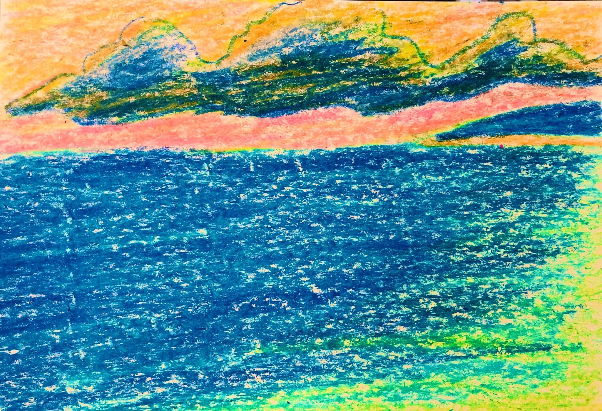 私の描いたクレヨン画まとめ3 - 自然｜空想だいあぱ案内人