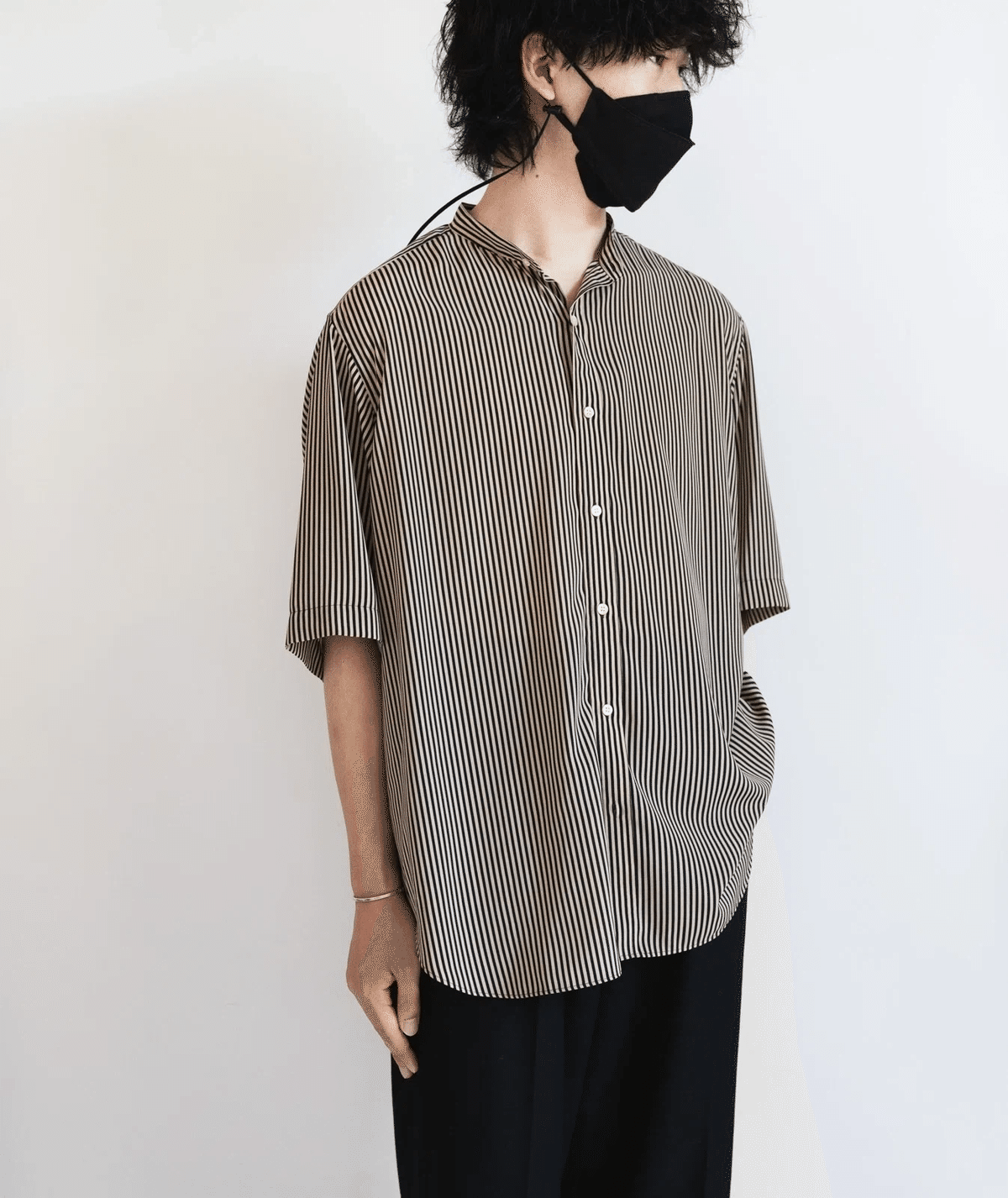 Steven Alan コード刺繍ビッグカラーブラウス M 定価2.4万ブラウン Steven Alan コード刺繍ビッグカラーブラウス ブラウンM 定価2.4万