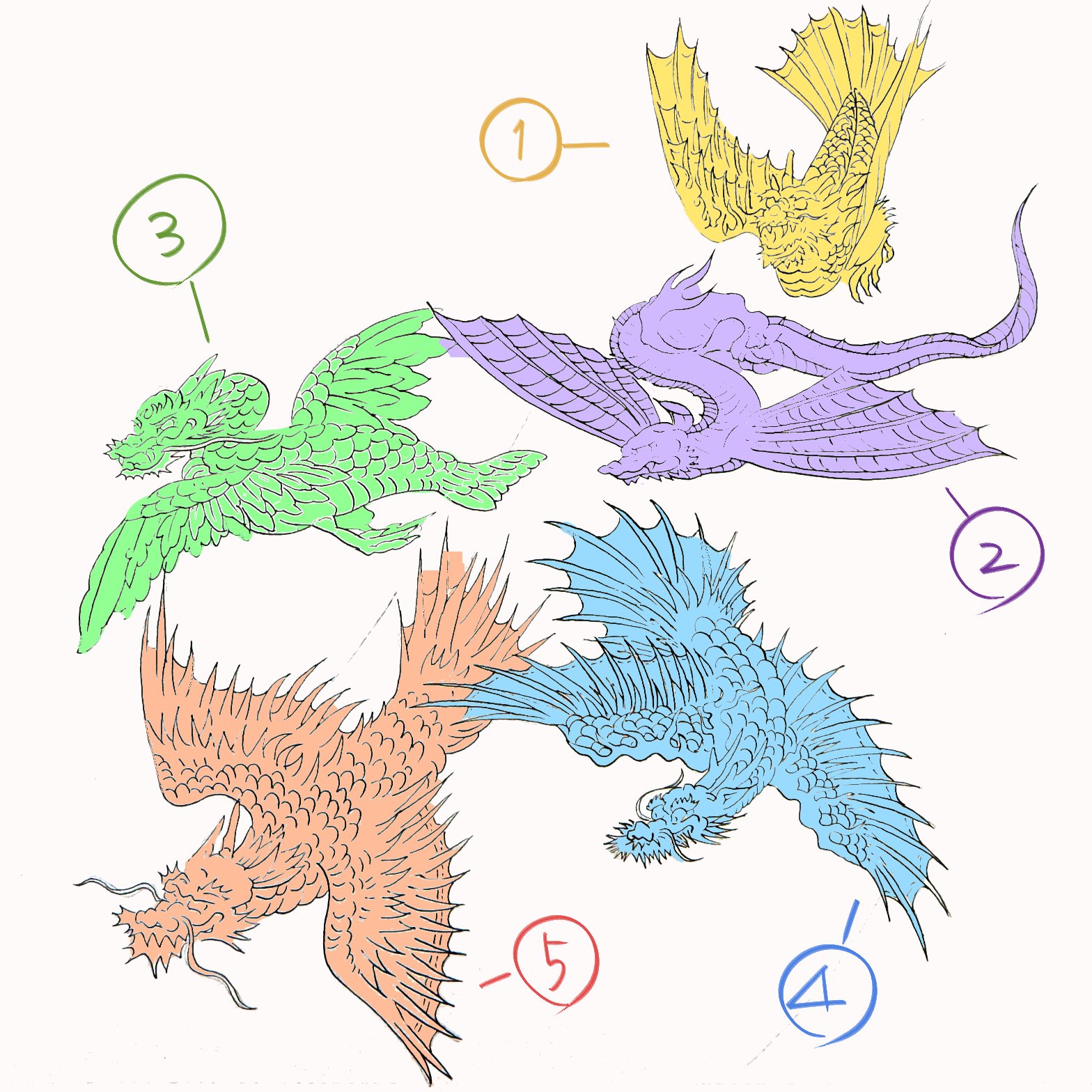 辰】龍尽くしカレンダー7月・飛龍｜巳白