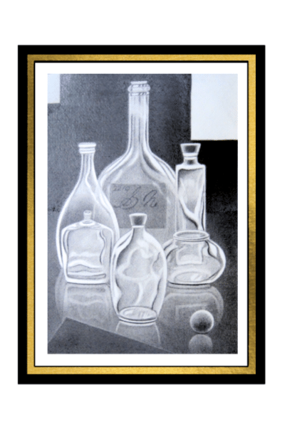 空きビンをモチーフにしたデッサンや鉛筆画の描き方とテクニック