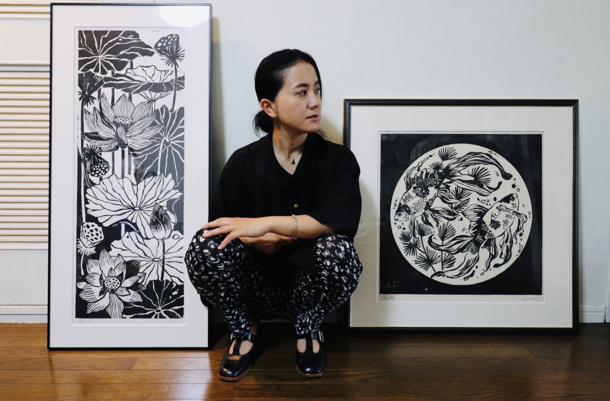 木版画作品「風雅」 -Woodblock Print (Grace)｜LABOSARAHのさら