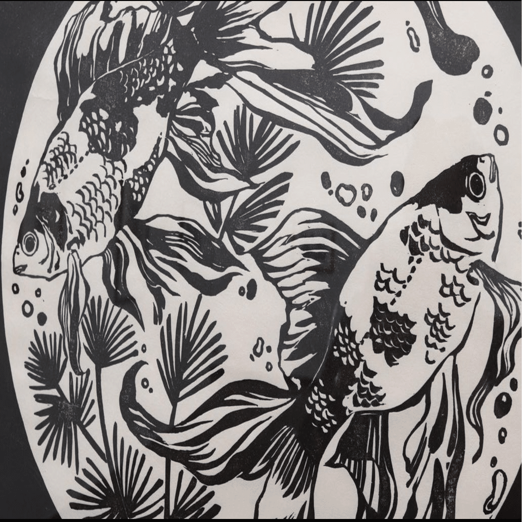 木版画作品「風雅」 -Woodblock Print (Grace)｜LABOSARAHのさら